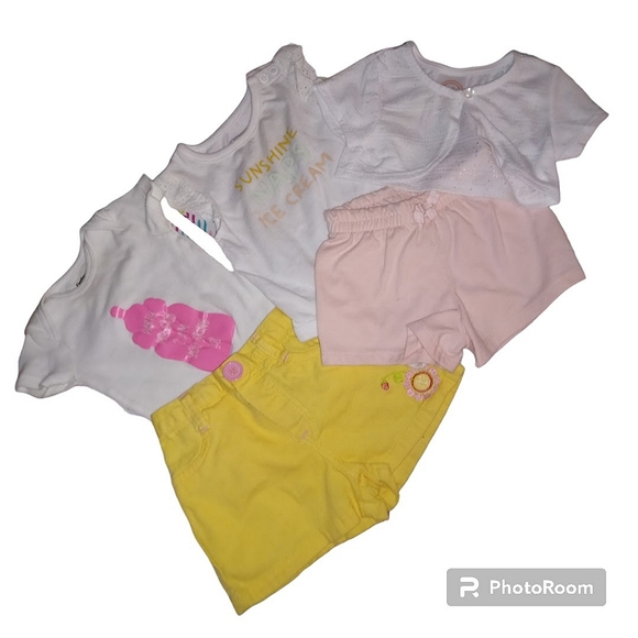 F51👣🤑5/$12! (5)PC 3-6M Clothing Bundle Gerber Garanimals Wonder Nation - Picture 1 of 5